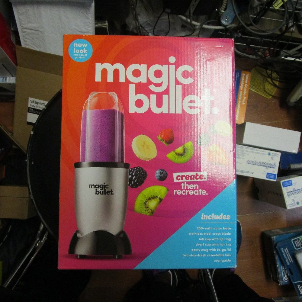 Magic Bullet Blender, Small, Silver, 11 Piece Set